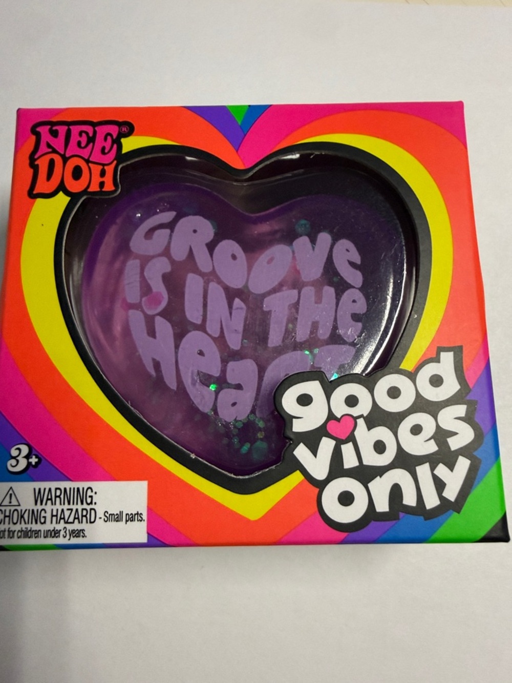 Good Vibes Only Purple Heart Stress Toy